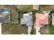 Aerial view showing home's location, pool, and surrounding properties at 212 San Carlos Ave, North Port, FL 34287