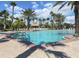 Enjoy the resort-style pool with palm trees and a thatched-roof cabana at 2179 Chenille Ct, Venice, FL 34292