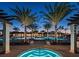 Relaxing resort-style pool and spa at twilight at 23253 Banbury Way, Venice, FL 34293