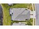 Top-down view of the house and its surroundings at 3789 Lakewood Blvd, North Port, FL 34287