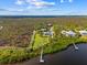 Panoramic aerial view of the community, emphasizing its private dock, serene waterfronts, and natural beauty at 38 Riverfront Dr, Venice, FL 34293