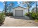 A detached two-car garage offers ample storage and parking space on the property at 38 Riverfront Dr, Venice, FL 34293