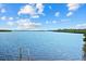 Scenic water view showing calm waters with green vegetation and a clear blue sky with scattered clouds at 38 Riverfront Dr, Venice, FL 34293