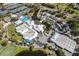 Aerial view of Augusta Villas community, including tennis courts at 450 Wexford Cir # 106, Venice, FL 34293