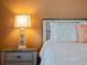 Bedroom with nightstand and bedding at 482 Montelluna Dr, North Venice, FL 34275