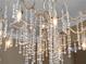Close-up of a crystal chandelier with unique design at 482 Montelluna Dr, North Venice, FL 34275
