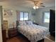 Bedroom with a double bed and wooden furniture at 607 Cervina Dr, Venice, FL 34285