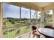 Enjoy tranquil water views from this screened balcony with seating at 10501 Amberjack Way # 103, Englewood, FL 34224