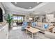 Spacious living room with comfy seating, large windows, and pool view at 10984 Trevino St, Englewood, FL 34223