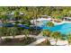 Community pool with a water slide and palm trees at 12460 Shimmering Oak Cir, Venice, FL 34293