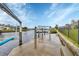 Private boat dock with lift for easy water access at 1371 Grebe Dr, Punta Gorda, FL 33950
