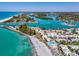 Aerial view of beachfront property and coastline at 1555 Tarpon Center Dr # 238, Venice, FL 34285