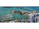 Aerial view of waterfront, marina, and city at 176 Emerson Dr, Sarasota, FL 34236