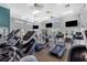 Well-equipped gym featuring treadmills and ellipticals at 1891 San Silvestro Dr, Venice, FL 34285
