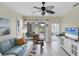 Spacious living room, tile floors, and relaxing view at 1891 San Silvestro Dr, Venice, FL 34285