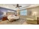 Spacious main bedroom with a king-size bed, sitting area, and large windows at 19500 Petrino St, Venice, FL 34293