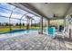 Inviting screened pool and patio area, perfect for relaxation at 19807 Bridgetown Loop, Venice, FL 34293