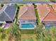 Aerial view of homes with private pools at 2136 Mesic Hammock Way, Venice, FL 34292