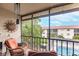Screened lanai overlooking the community pool at 2280 Stickney Point Rd # 437, Sarasota, FL 34231