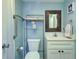 Small bathroom with toilet, sink and shower at 232 Saint Augustine Ave # 105, Venice, FL 34285