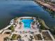 Aerial view of community pool and surrounding amenities at 232 Teramo Way, Nokomis, FL 34275