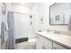 Clean bathroom with tub shower combo and single vanity at 2751 Lavandula Ct, North Port, FL 34289