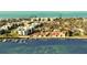 Aerial view of waterfront property with private docks and stunning water views at 2985 N Beach Rd # C8-1, Englewood, FL 34223