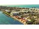 Aerial view of a waterfront home with private dock access at 2985 N Beach Rd # C8-1, Englewood, FL 34223