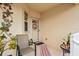 Inviting front patio with seating and potted plants at 4206 Vicenza Dr # C24, Venice, FL 34293
