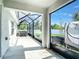 Screened patio with hot tub and access to backyard at 5552 Guest Ter, Port Charlotte, FL 33981