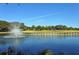 Lake view with fountain and golf course at 560 Fallbrook Dr, Venice, FL 34292