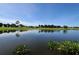 Serene lake view with lush landscaping and golf course at 560 Fallbrook Dr, Venice, FL 34292