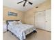 Bedroom with a queen bed and built-in closet at 821 Harrington Lake Ln # 32, Venice, FL 34293