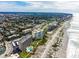 Aerial view of beachfront condos near the ocean at 840 The Esplanade N # 703, Venice, FL 34285