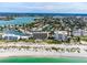Aerial view of coastal community near marina and ocean at 840 The Esplanade N # 703, Venice, FL 34285