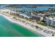 Aerial view of beachfront properties and waterway at 840 The Esplanade N # 703, Venice, FL 34285