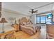 Spacious main bedroom with ocean view and wood floors at 840 The Esplanade N # 703, Venice, FL 34285