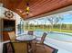 Covered patio area overlooking the pool at 1035 Beckley Cir, Venice, FL 34292
