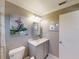Bright bathroom with updated vanity and fixtures at 104 Woodingham Dr, Venice, FL 34292