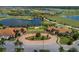 Aerial view of community clubhouse and golf course at 10792 Tarflower Dr # 202, Venice, FL 34293