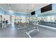 Fitness center featuring weight machines, free weights and TVs at 11409 Okaloosa Dr, Venice, FL 34293