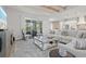 Spacious living room with sectional sofa and large windows at 12460 Davie Ct, Venice, FL 34293