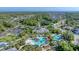 Aerial view of community pool and clubhouse at 12488 Palatka Dr, Venice, FL 34293
