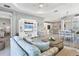 Open concept living space with views into the kitchen and dining area at 12488 Palatka Dr, Venice, FL 34293
