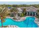 Aerial view of resort-style pool and clubhouse at 12488 Palatka Dr, Venice, FL 34293