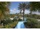 Blue water slide at the community pool at 12488 Palatka Dr, Venice, FL 34293