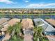 Aerial view of a beautiful home community near the water at 13864 Posada St, Venice, FL 34293