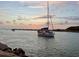 Sailboat at sunset at 1423 Avenida Del Circo # 1C, Venice, FL 34285