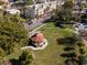 Aerial view of a gazebo in a park-like setting at 1423 Avenida Del Circo # 1C, Venice, FL 34285