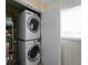 Stackable LG washer and dryer in a convenient laundry closet at 1423 Avenida Del Circo # 1C, Venice, FL 34285